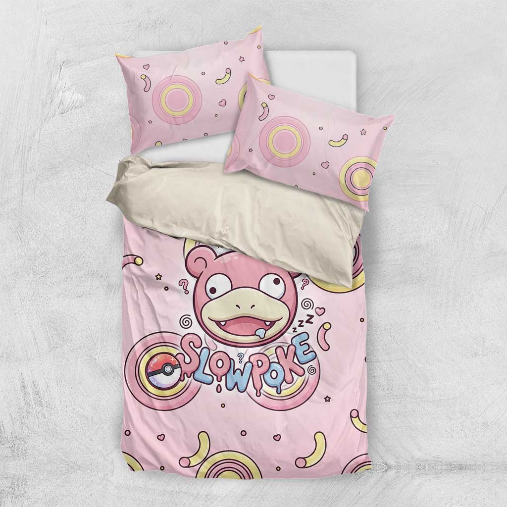 Slowpoke Bedding Set Sleepy Bubblegum Daydream Art