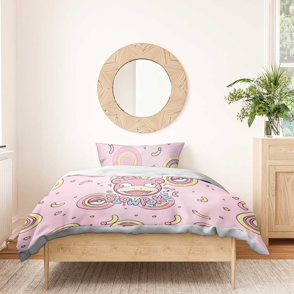 Slowpoke Bedding Set Sleepy Bubblegum Daydream Art