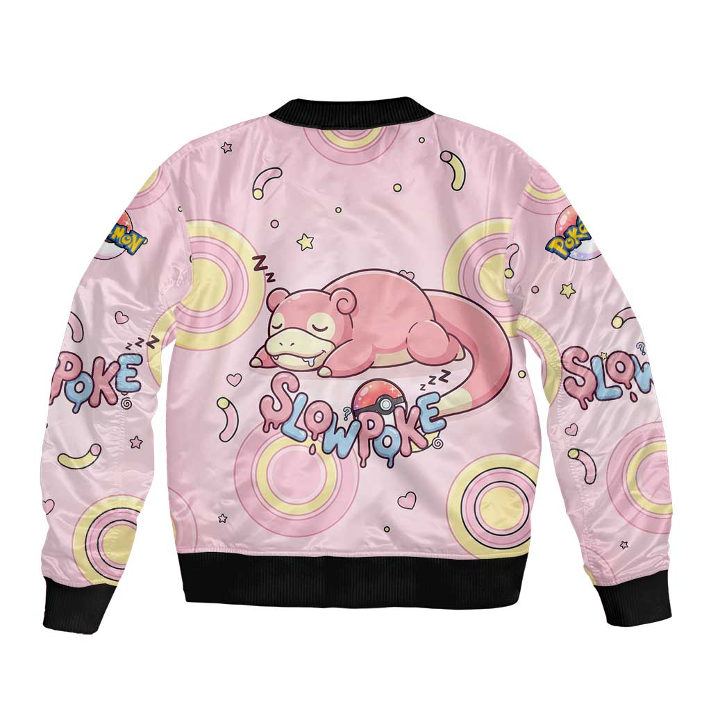 Slowpoke Bomber Jacket Sleepy Bubblegum Daydream Art