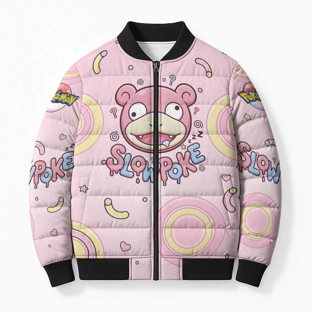 Slowpoke Bomber Puffer Jacket Sleepy Bubblegum Daydream Art
