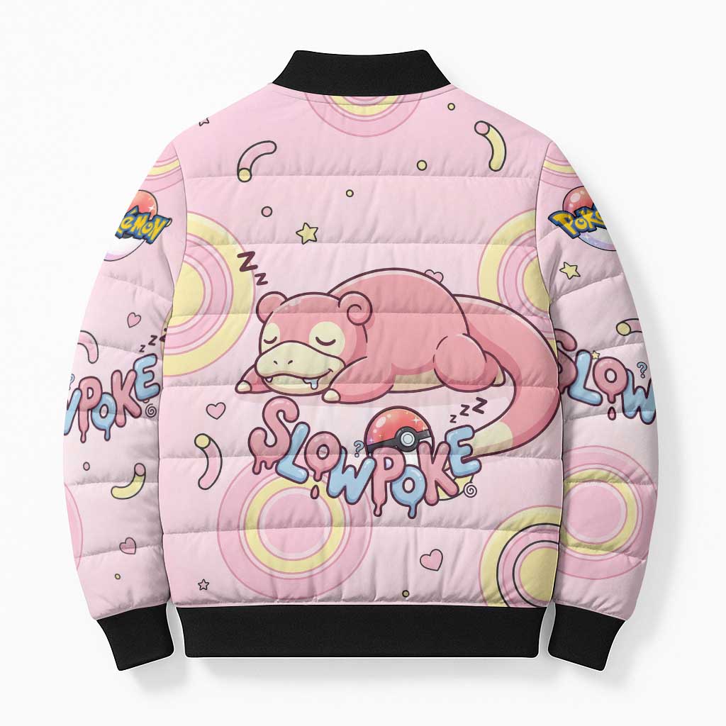 Slowpoke Bomber Puffer Jacket Sleepy Bubblegum Daydream Art