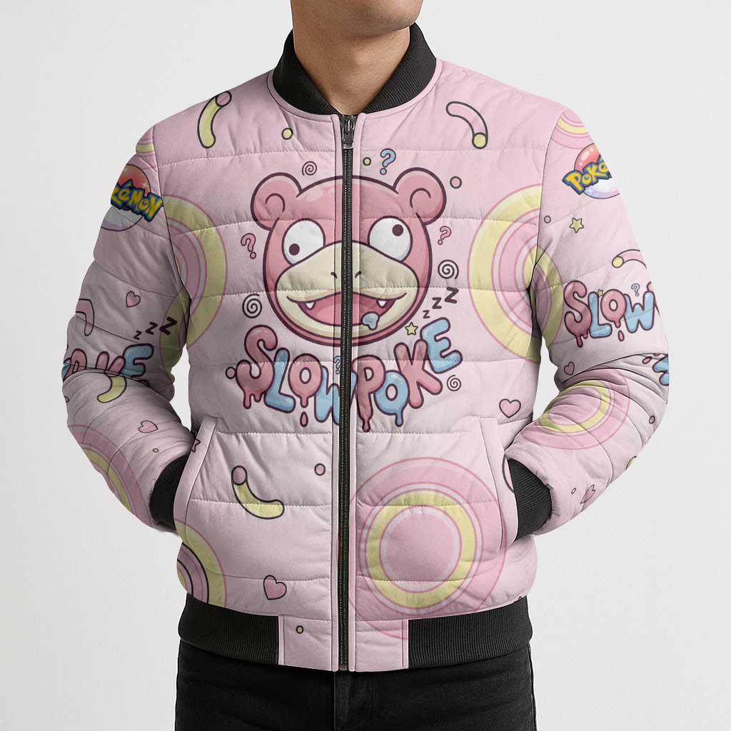 Slowpoke Bomber Puffer Jacket Sleepy Bubblegum Daydream Art