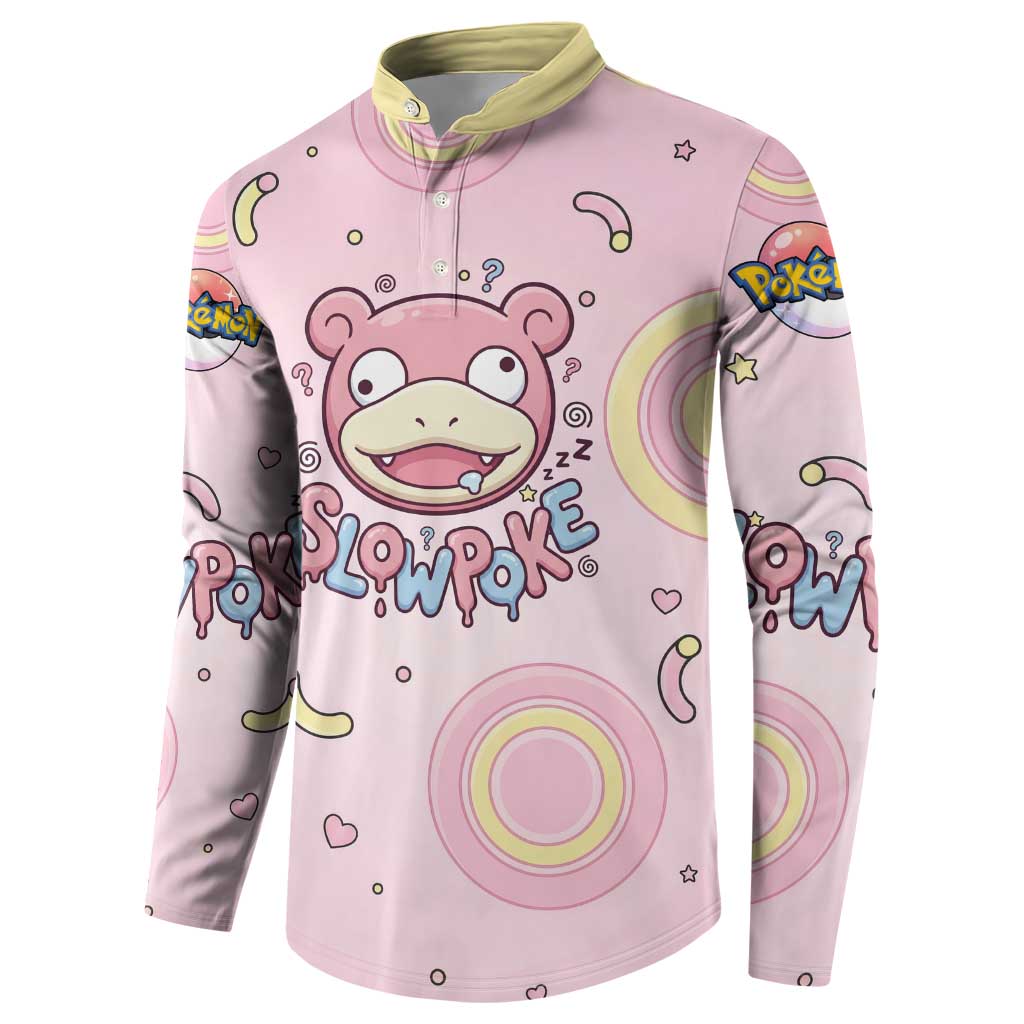 Slowpoke Button Sweatshirt Sleepy Bubblegum Daydream Art