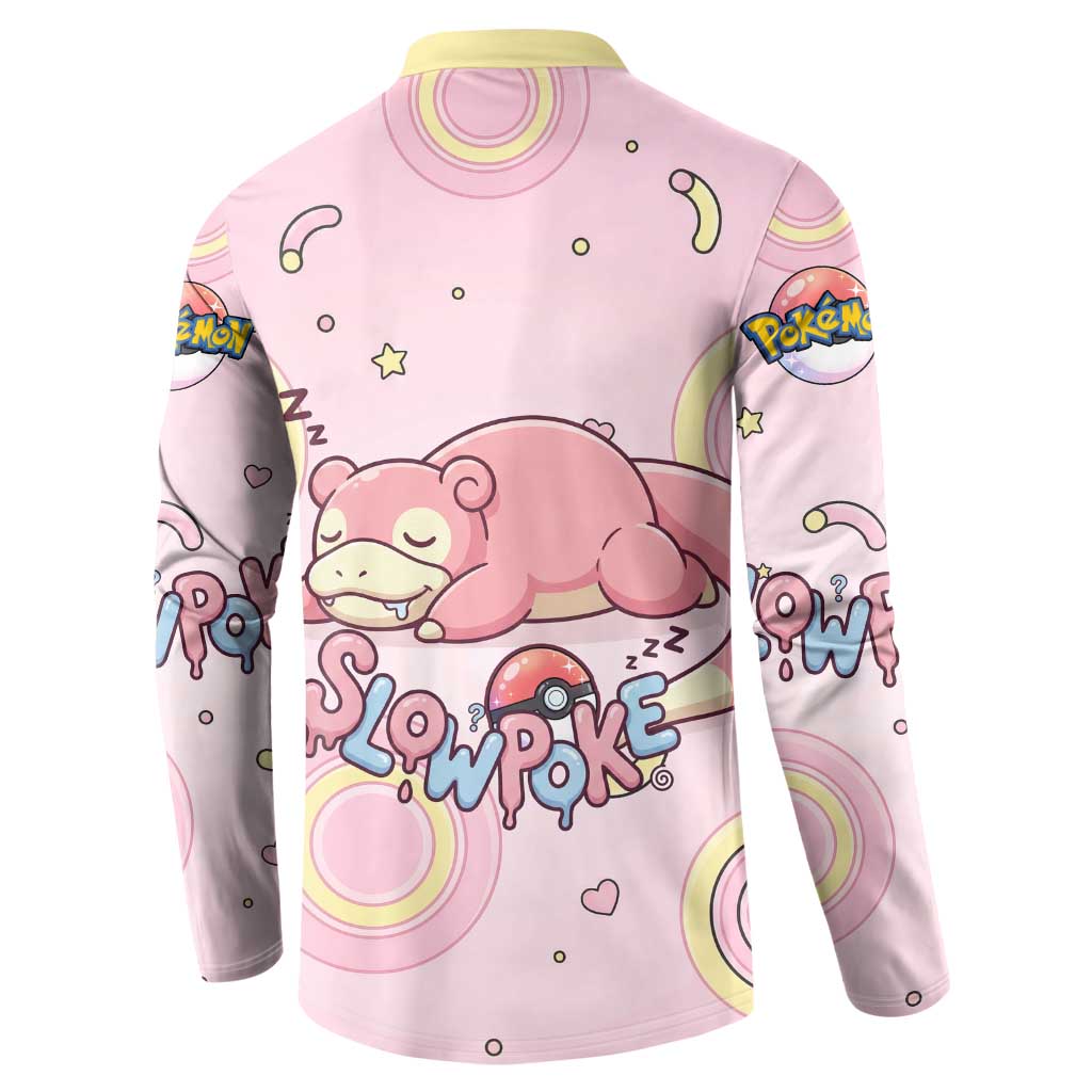 Slowpoke Button Sweatshirt Sleepy Bubblegum Daydream Art