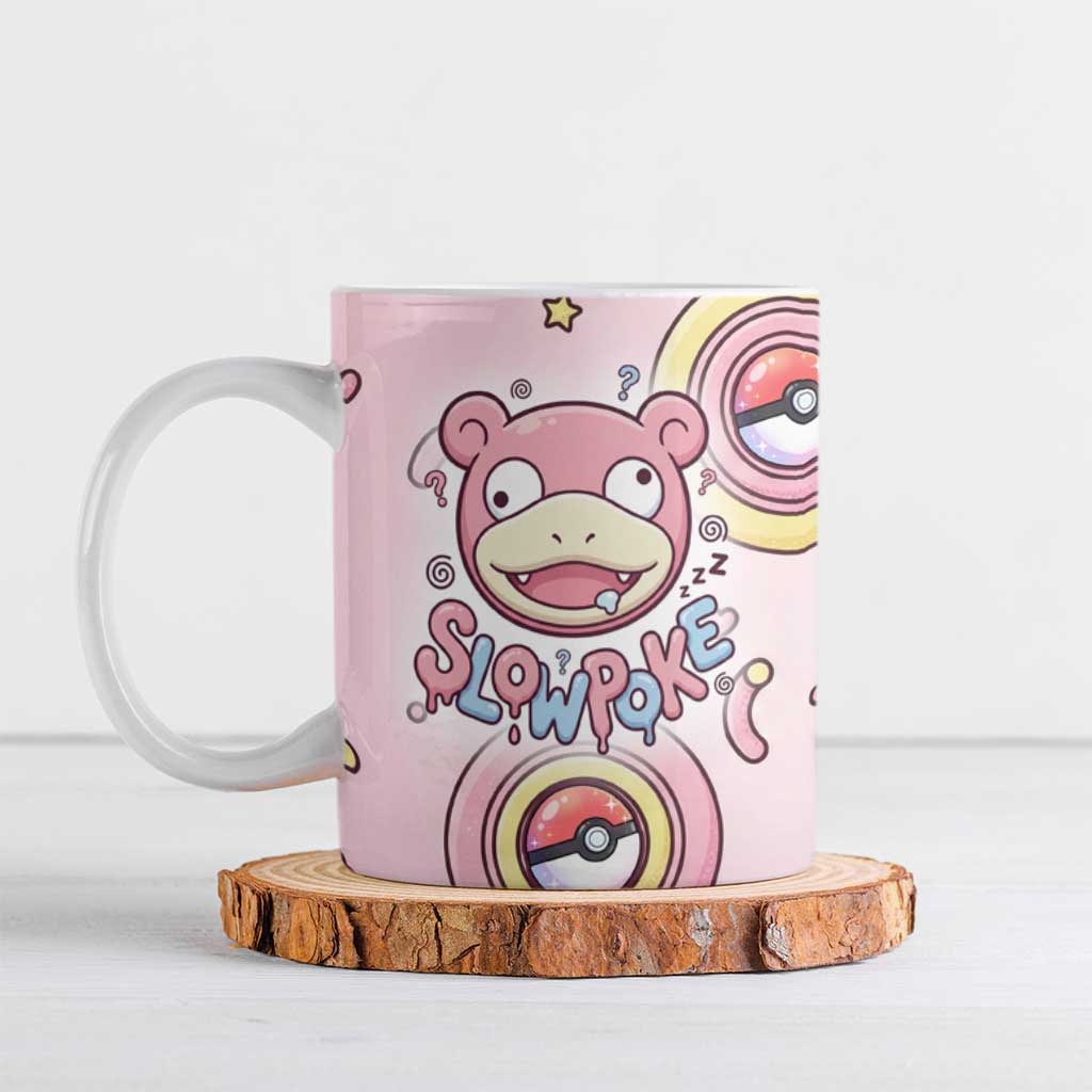 Slowpoke Ceramic Mug Sleepy Bubblegum Daydream Art