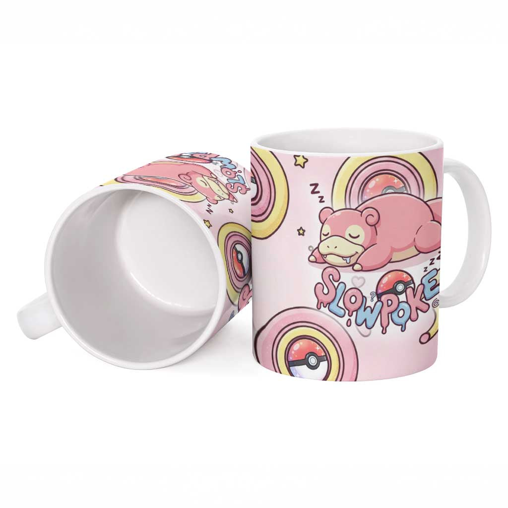 Slowpoke Ceramic Mug Sleepy Bubblegum Daydream Art