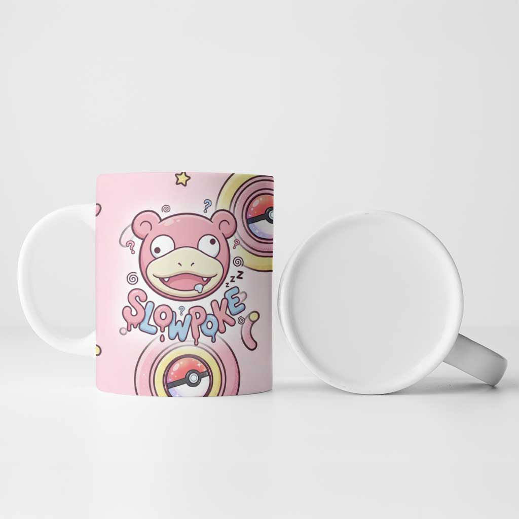 Slowpoke Ceramic Mug Sleepy Bubblegum Daydream Art