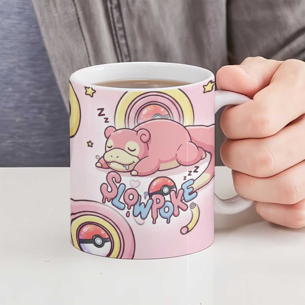Slowpoke Ceramic Mug Sleepy Bubblegum Daydream Art