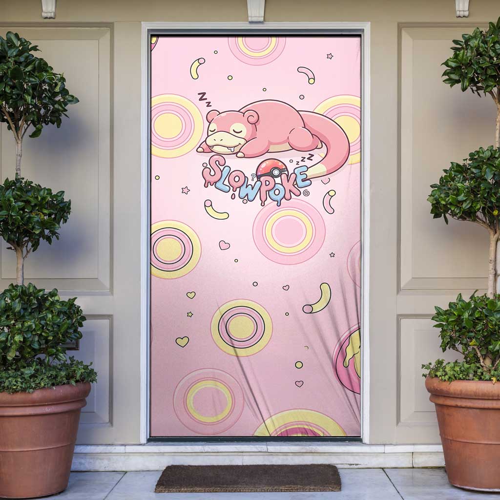 Slowpoke Door Cover Sleepy Bubblegum Daydream Art