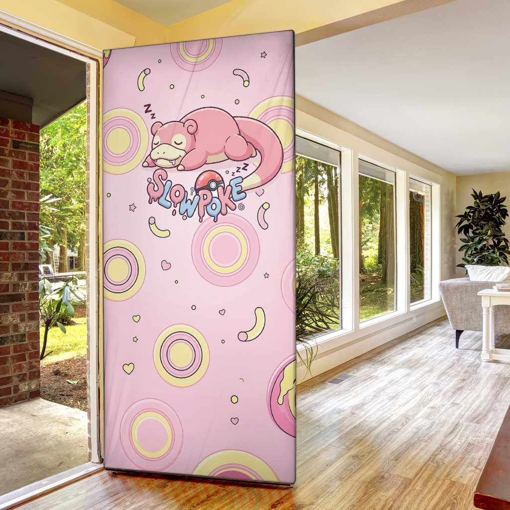 Slowpoke Door Cover Sleepy Bubblegum Daydream Art