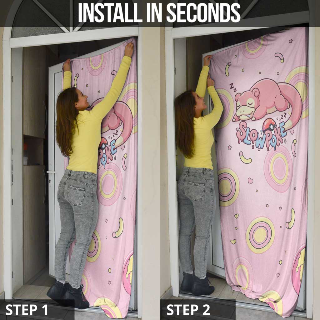 Slowpoke Door Cover Sleepy Bubblegum Daydream Art