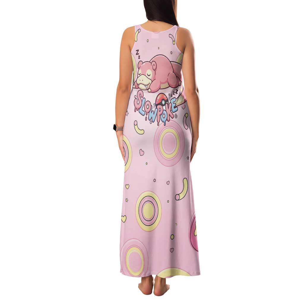 Slowpoke Family Matching Tank Maxi Dress and Hawaiian Shirt Sleepy Bubblegum Daydream Art