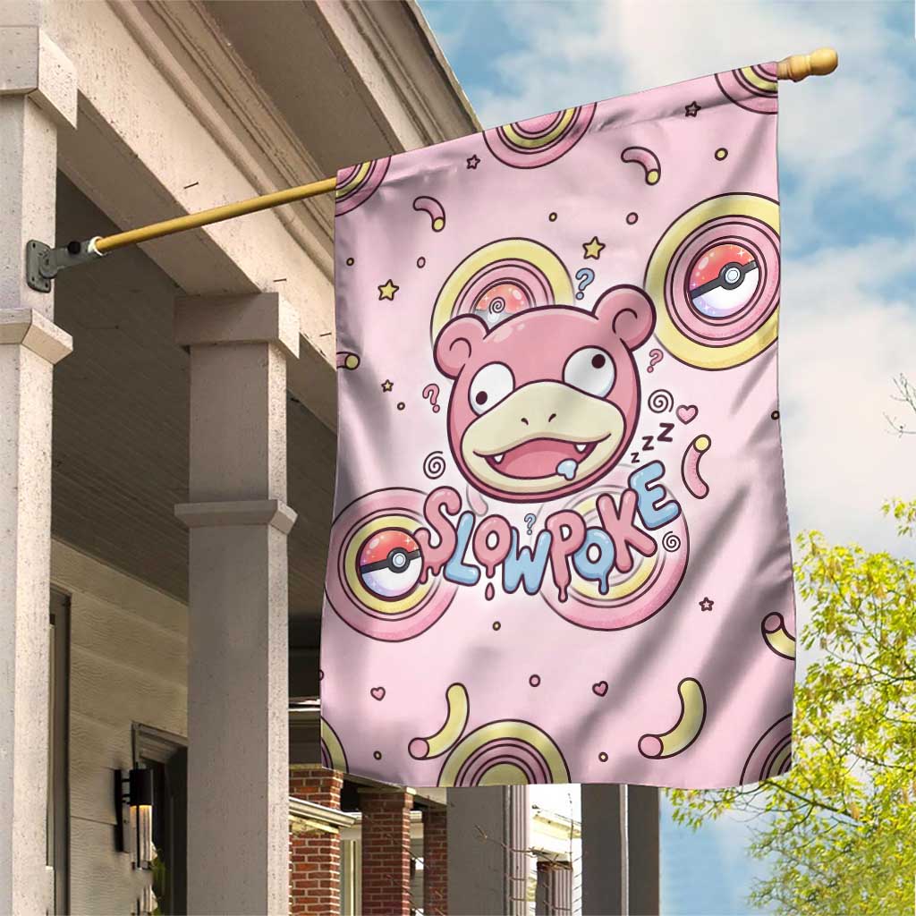 Slowpoke Garden Flag Sleepy Bubblegum Daydream Art