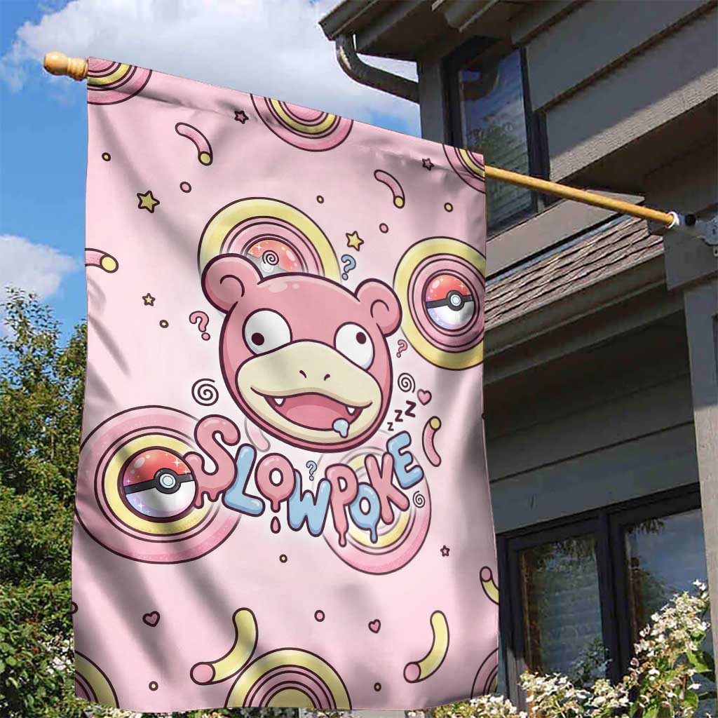 Slowpoke Garden Flag Sleepy Bubblegum Daydream Art