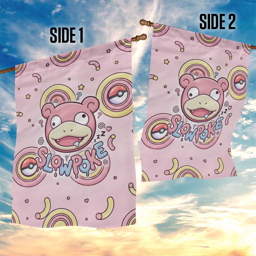 Slowpoke Garden Flag Sleepy Bubblegum Daydream Art