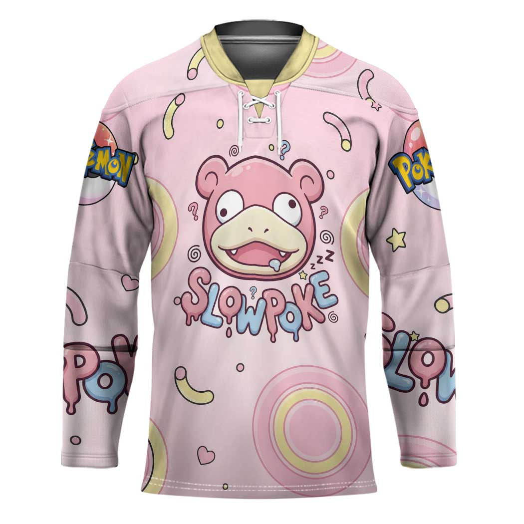 Slowpoke Hockey Jersey Sleepy Bubblegum Daydream Art