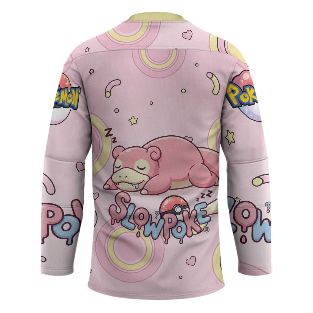 Slowpoke Hockey Jersey Sleepy Bubblegum Daydream Art