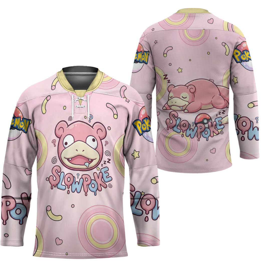 Slowpoke Hockey Jersey Sleepy Bubblegum Daydream Art