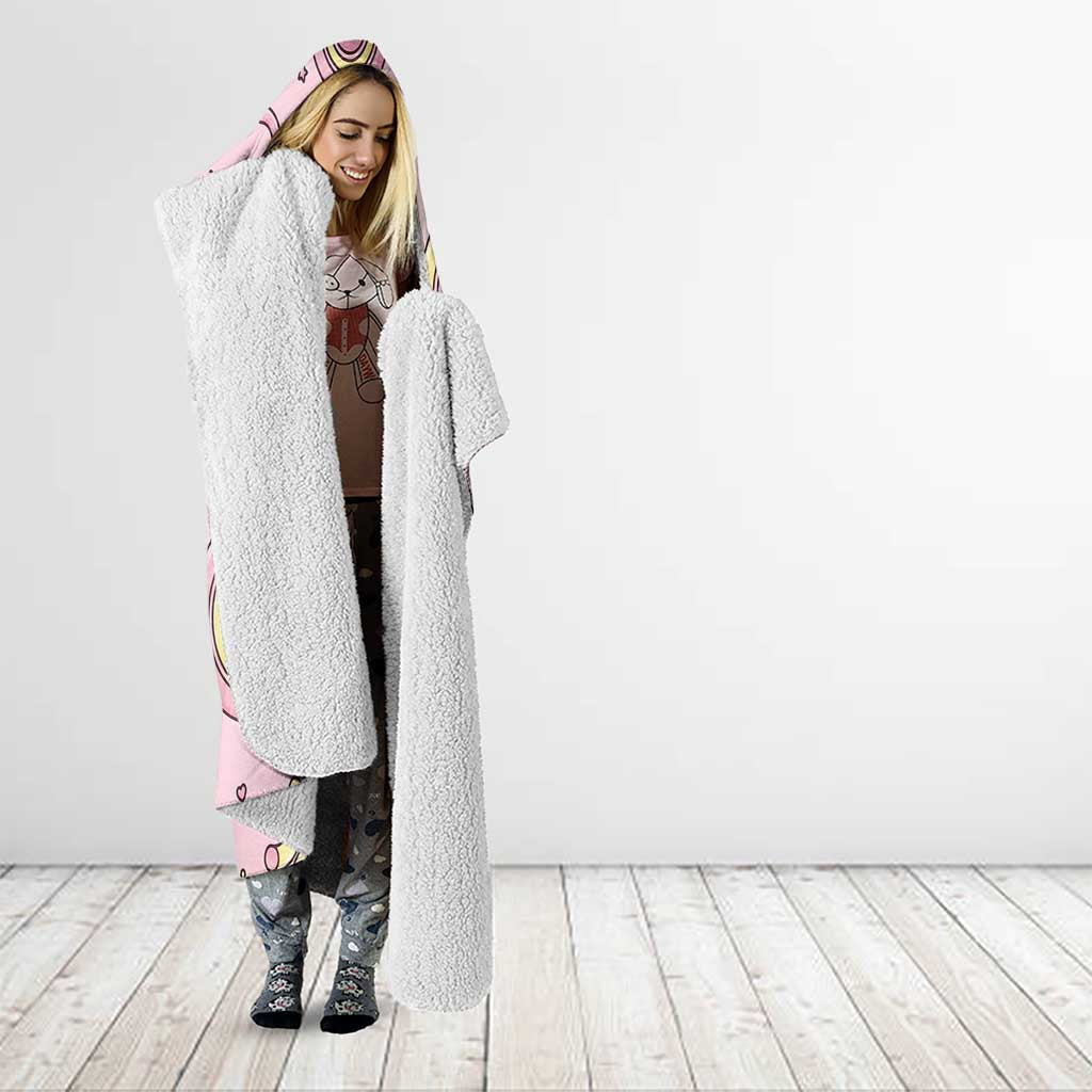 Slowpoke Hooded Blanket Sleepy Bubblegum Daydream Art