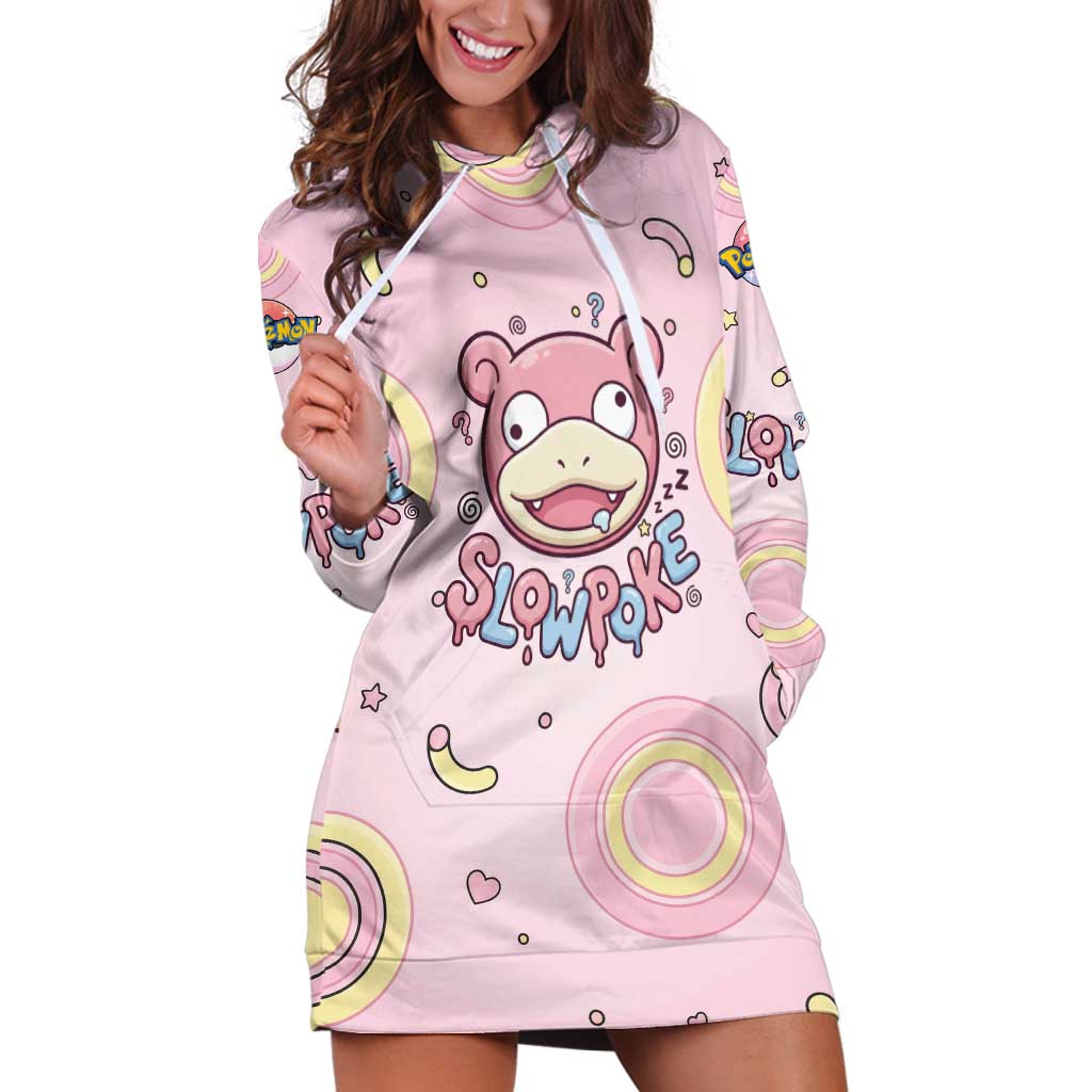 Slowpoke Hoodie Dress Sleepy Bubblegum Daydream Art