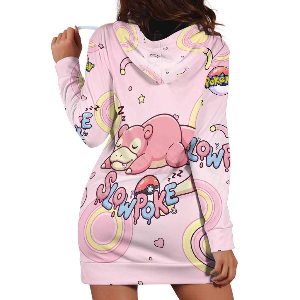 Slowpoke Hoodie Dress Sleepy Bubblegum Daydream Art