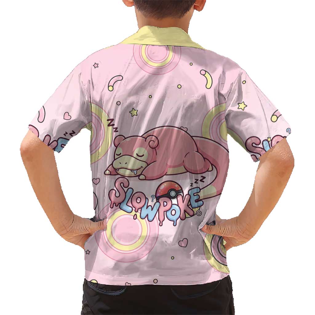 Slowpoke Kid Hawaiian Shirt Sleepy Bubblegum Daydream Art