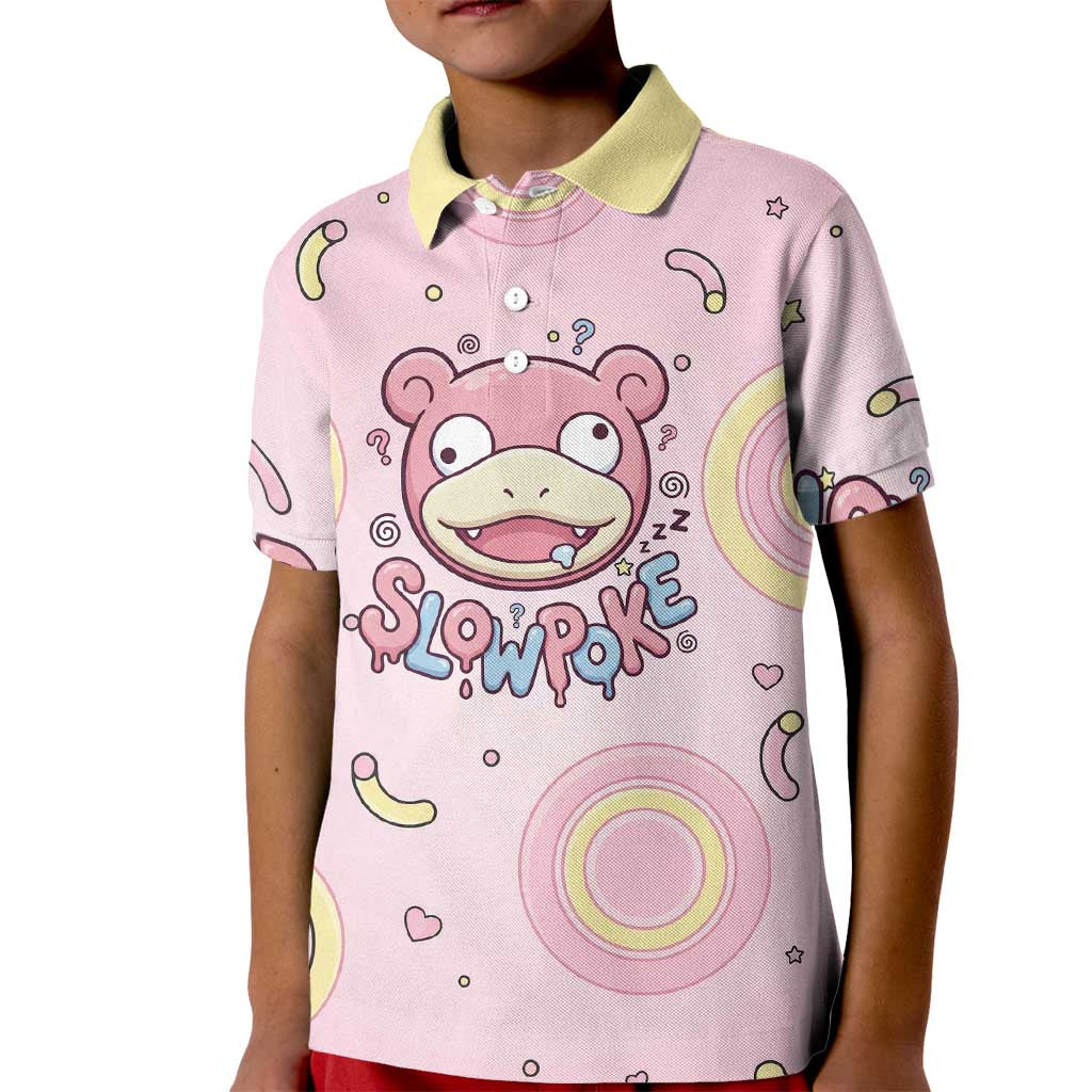 Slowpoke Kid Polo Shirt Sleepy Bubblegum Daydream Art