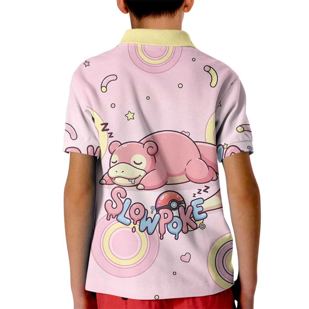 Slowpoke Kid Polo Shirt Sleepy Bubblegum Daydream Art