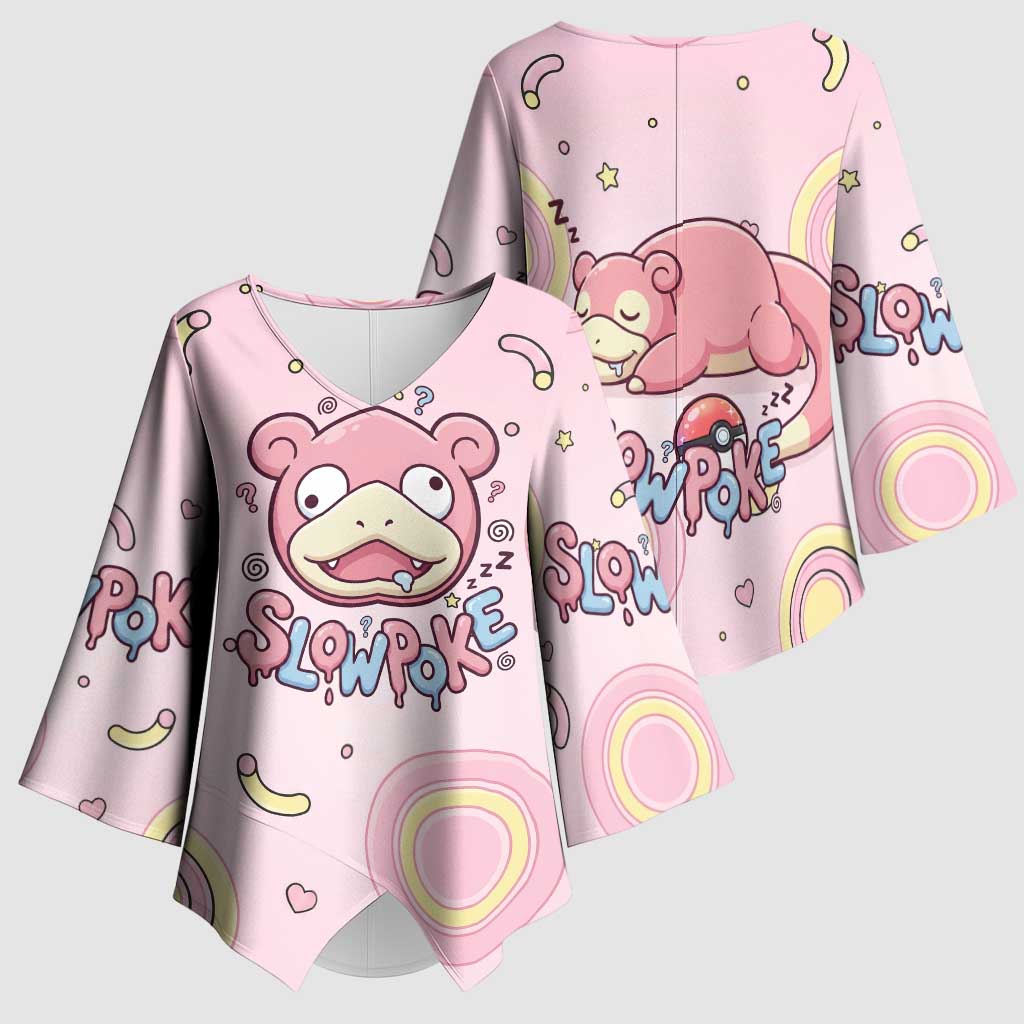 Slowpoke Kimono Sleeve Blouse Sleepy Bubblegum Daydream Art