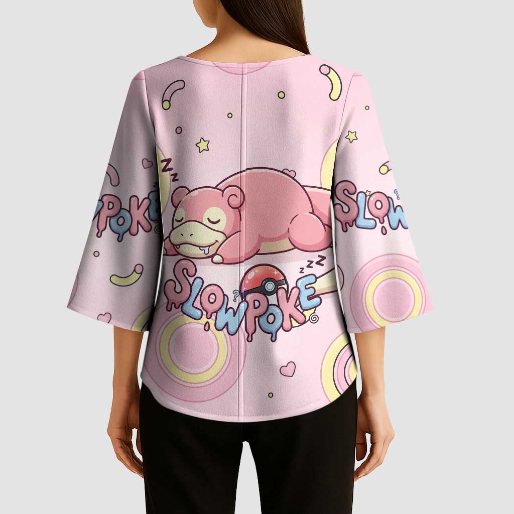 Slowpoke Kimono Sleeve Blouse Sleepy Bubblegum Daydream Art