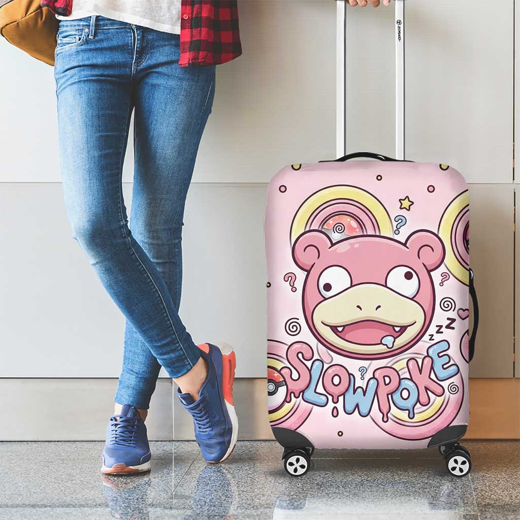 Slowpoke Luggage Cover Sleepy Bubblegum Daydream Art