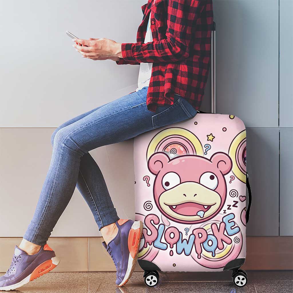 Slowpoke Luggage Cover Sleepy Bubblegum Daydream Art