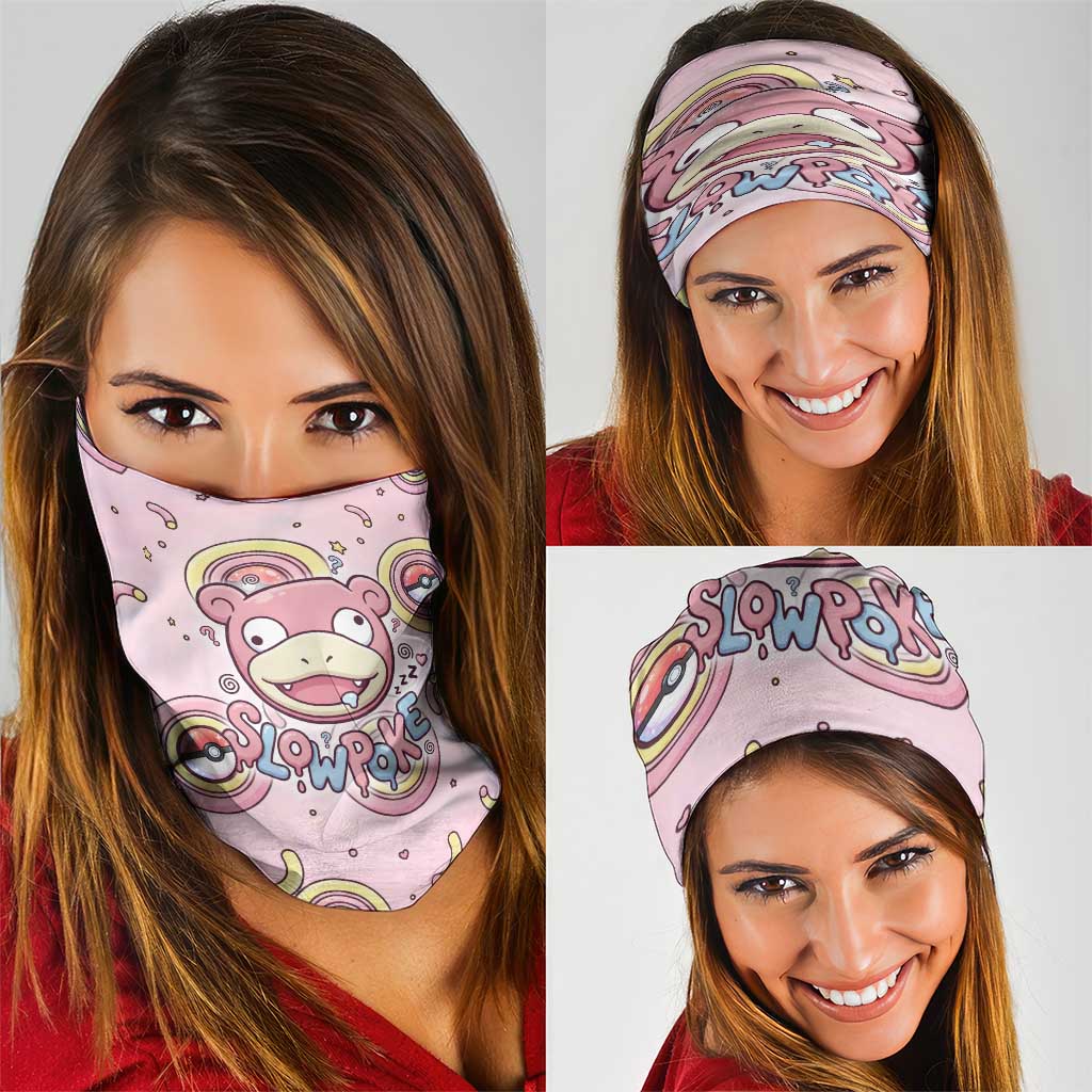 Slowpoke Neck Gaiter Sleepy Bubblegum Daydream Art