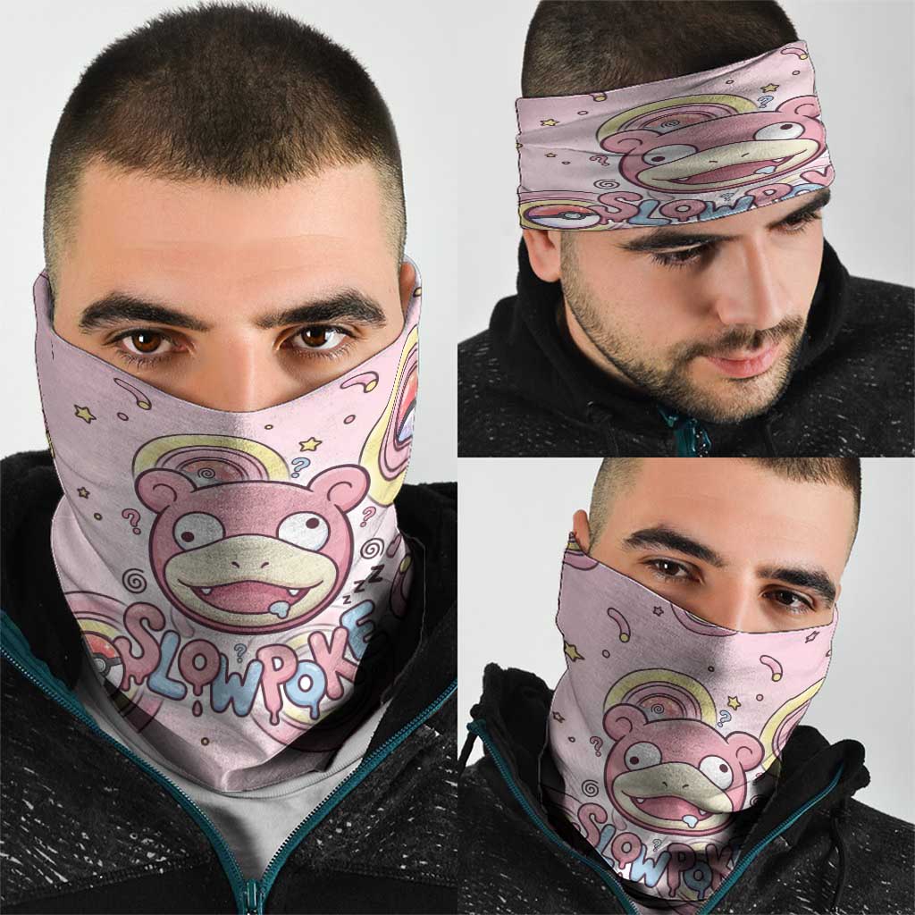 Slowpoke Neck Gaiter Sleepy Bubblegum Daydream Art