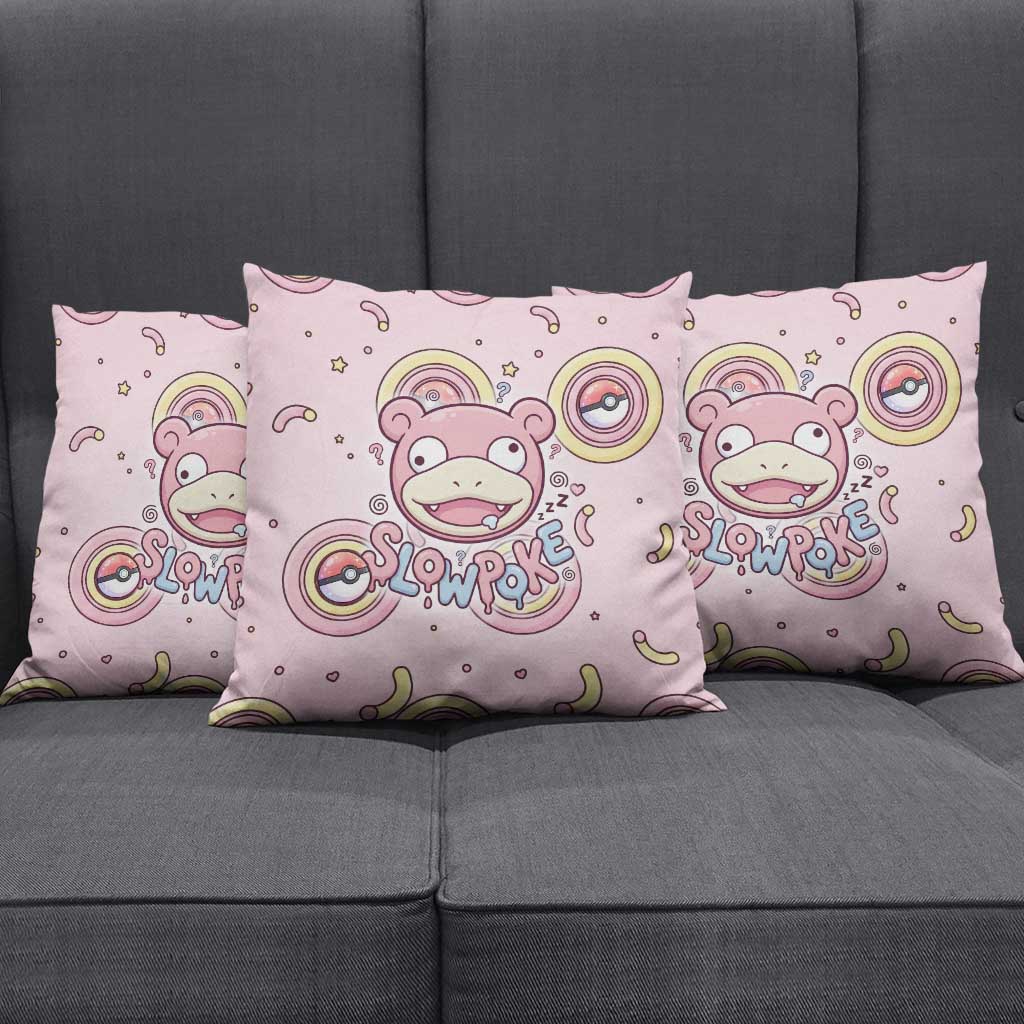 Slowpoke Pillow Cover Sleepy Bubblegum Daydream Art