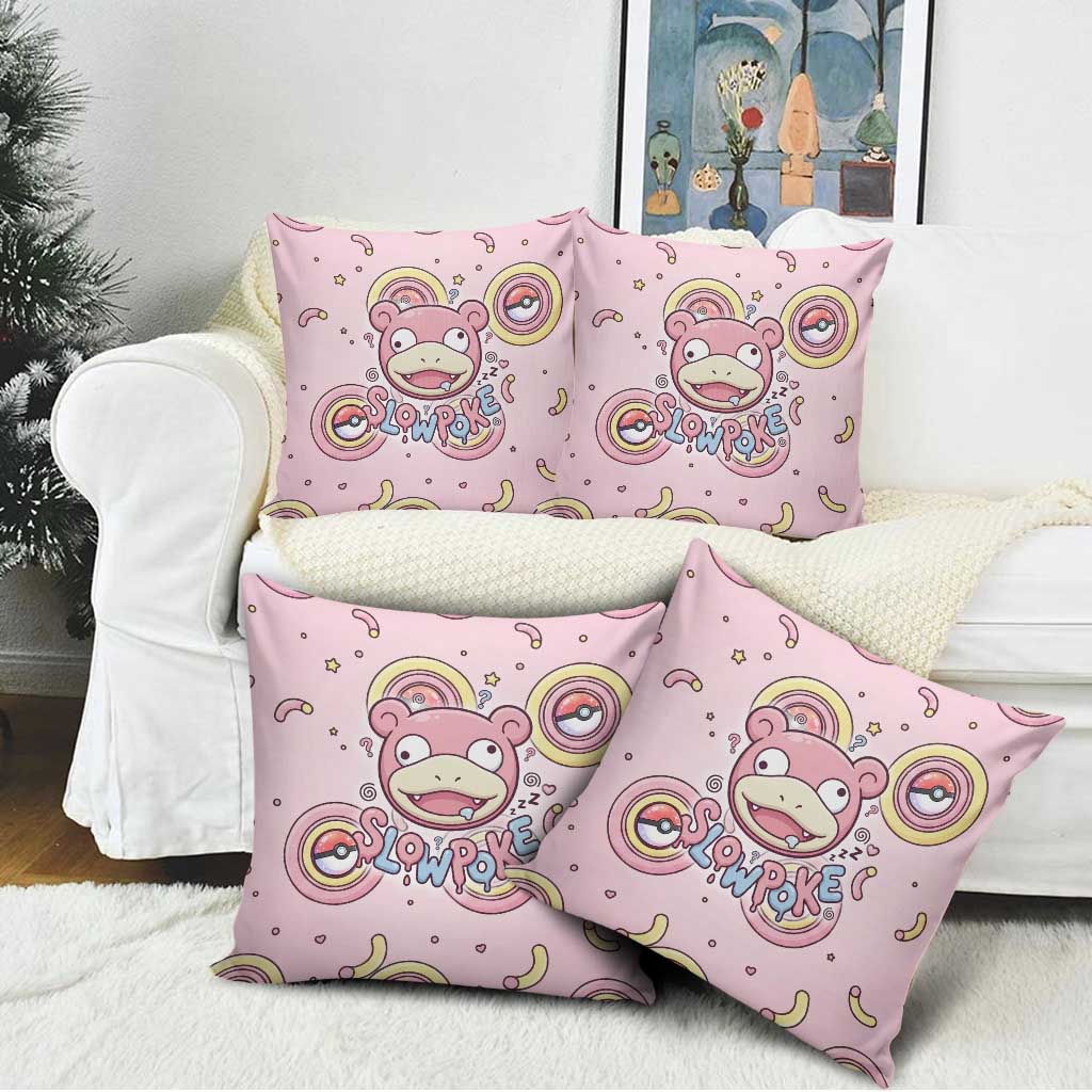 Slowpoke Pillow Cover Sleepy Bubblegum Daydream Art