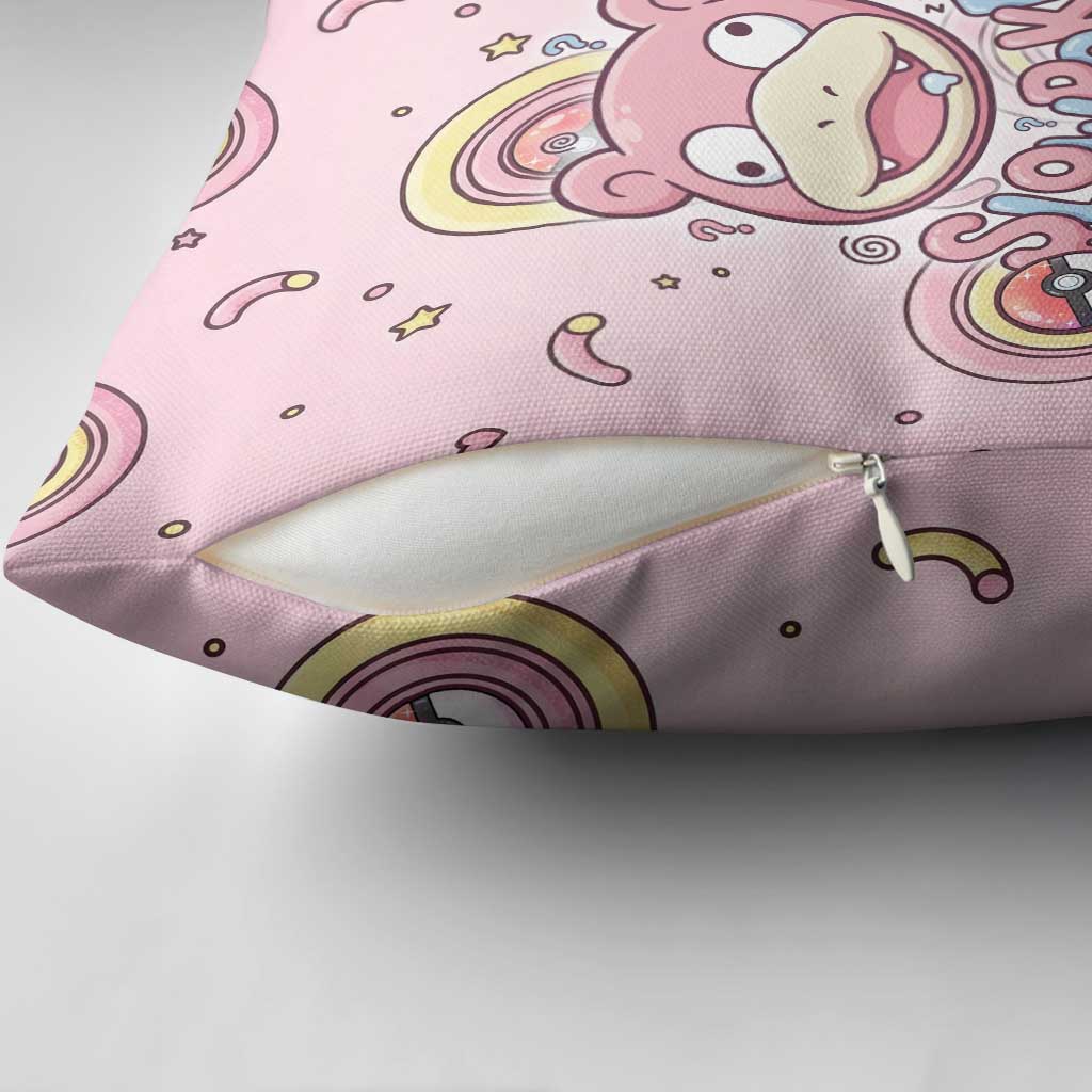 Slowpoke Pillow Cover Sleepy Bubblegum Daydream Art