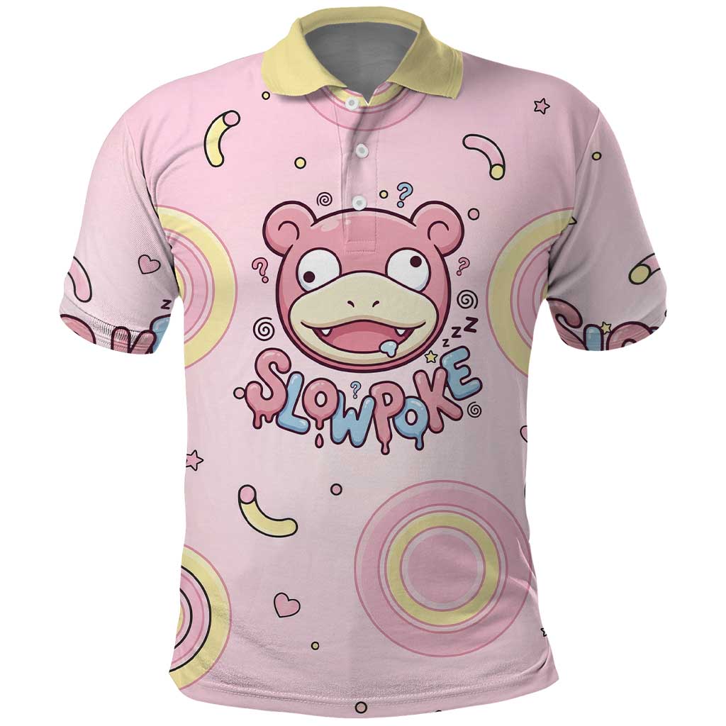 Slowpoke Polo Shirt Sleepy Bubblegum Daydream Art