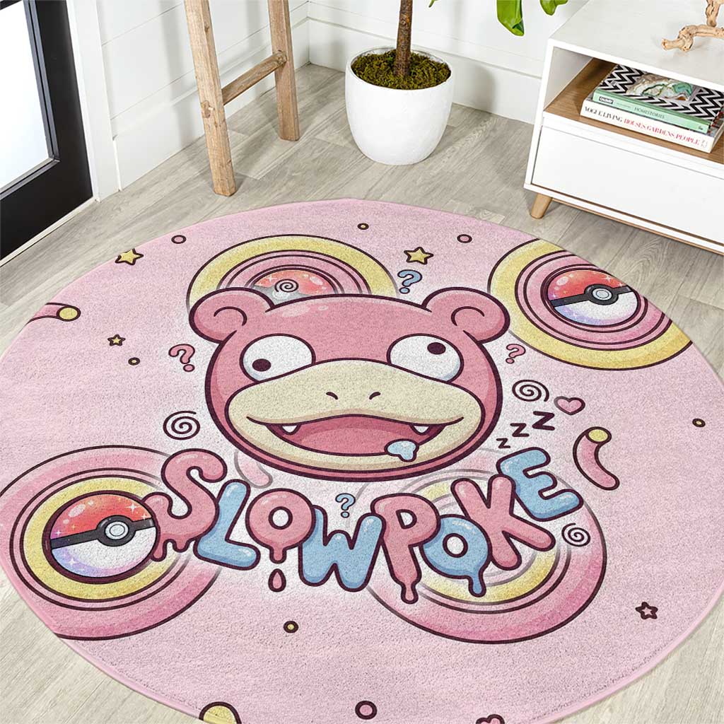 Slowpoke Round Carpet Sleepy Bubblegum Daydream Art