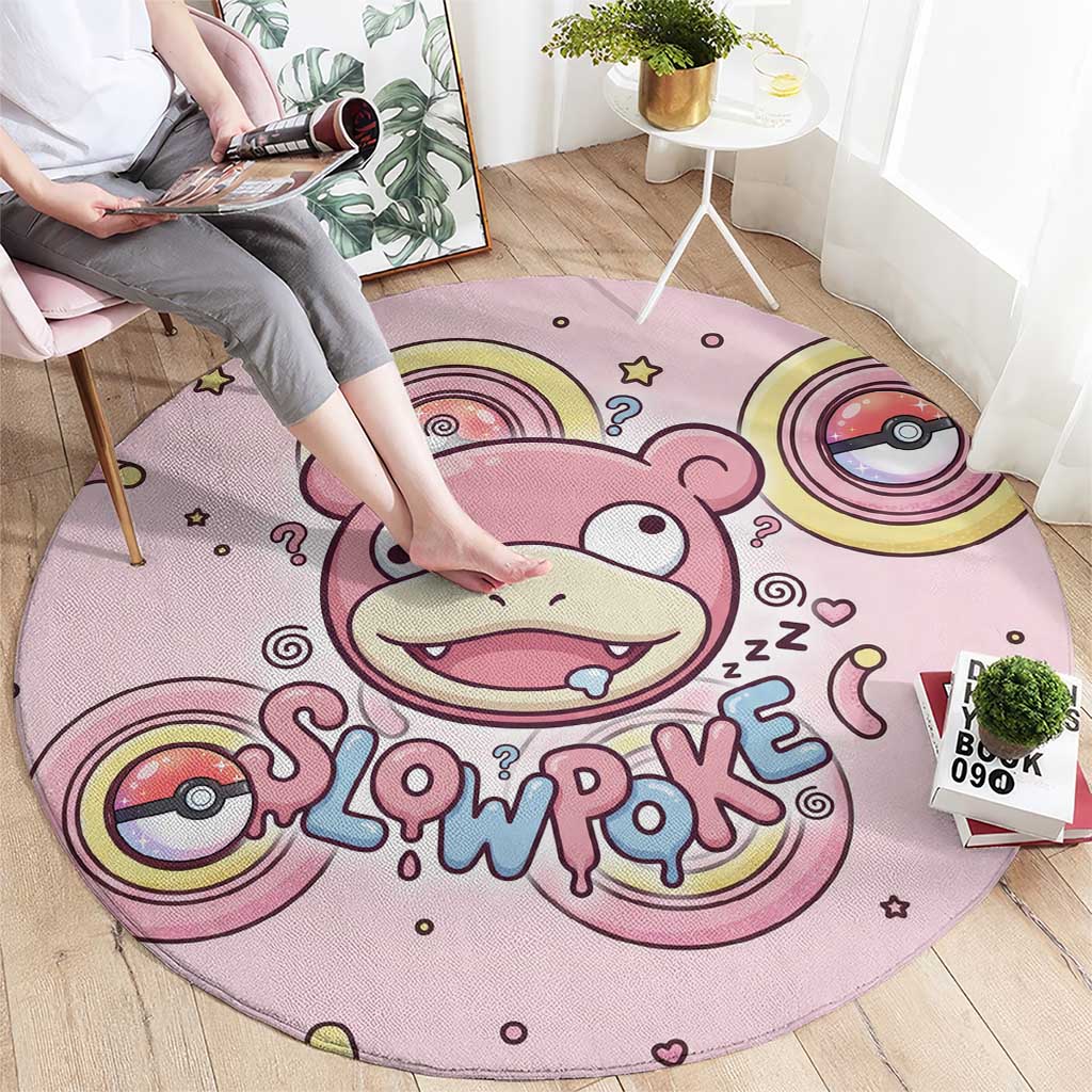 Slowpoke Round Carpet Sleepy Bubblegum Daydream Art