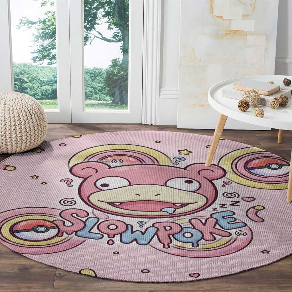 Slowpoke Round Carpet Sleepy Bubblegum Daydream Art