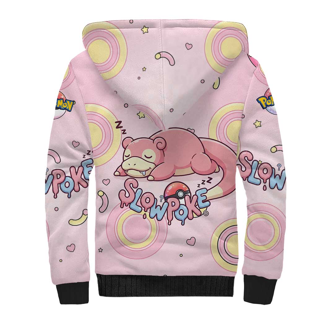 Slowpoke Sherpa Hoodie Sleepy Bubblegum Daydream Art