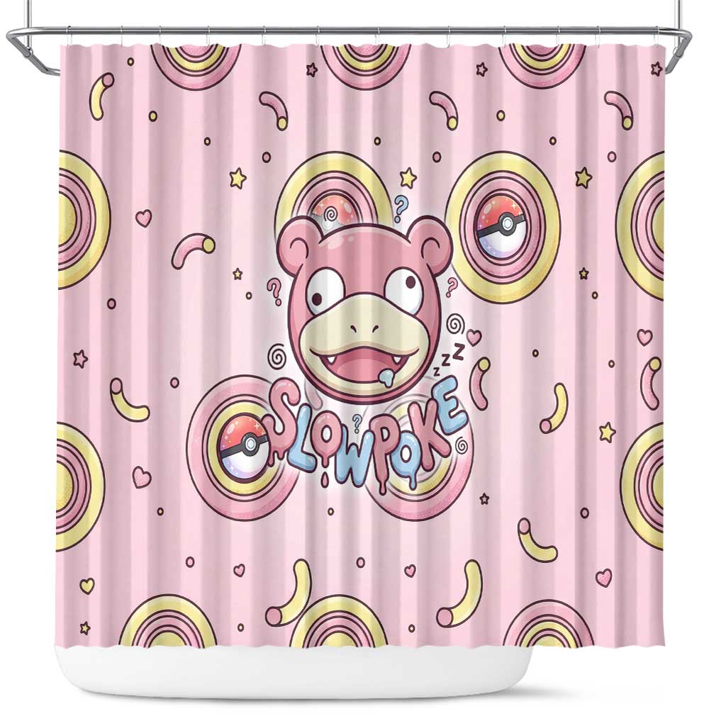 Slowpoke Shower Curtain Sleepy Bubblegum Daydream Art