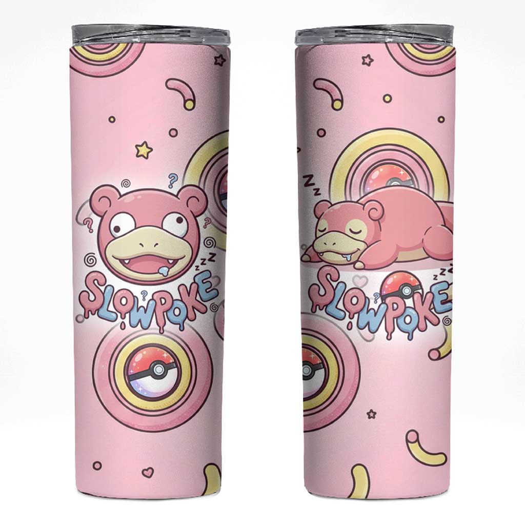Slowpoke Skinny Tumbler Sleepy Bubblegum Daydream Art