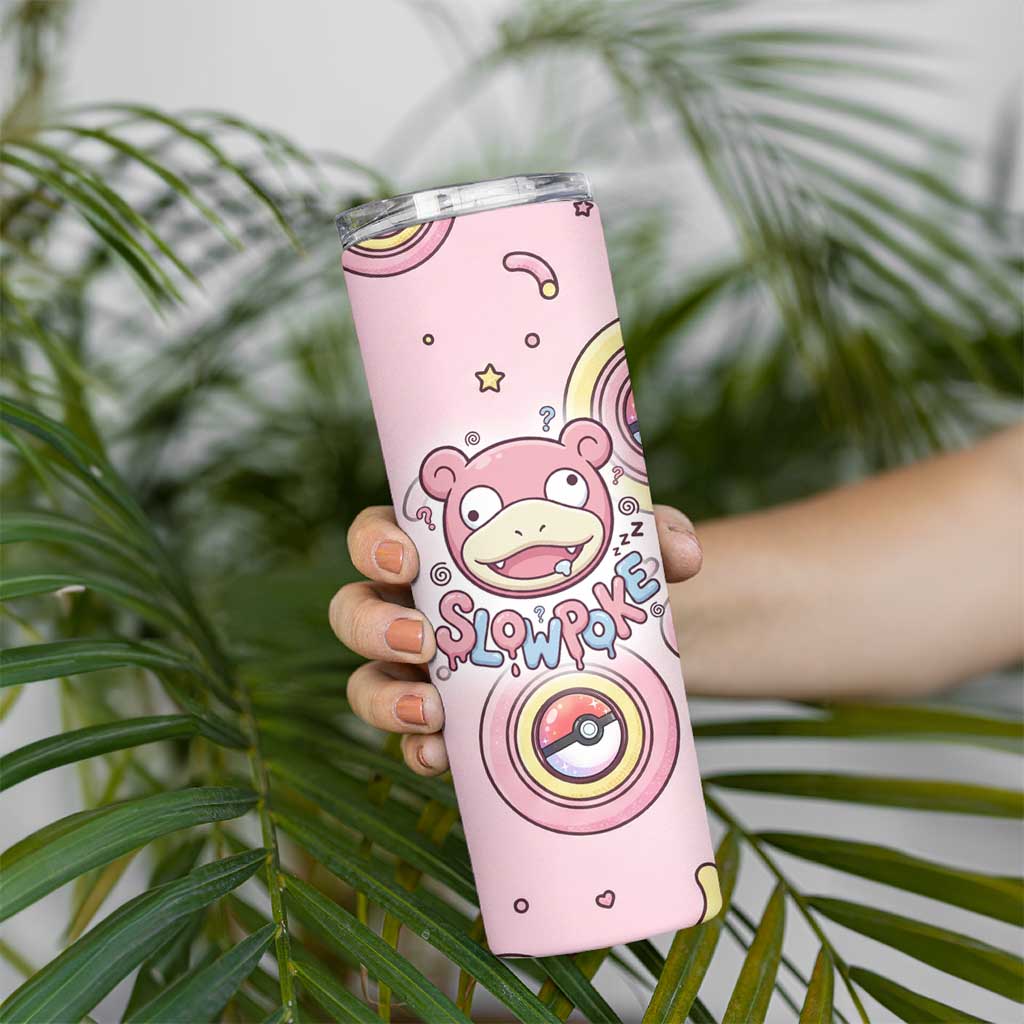 Slowpoke Skinny Tumbler Sleepy Bubblegum Daydream Art