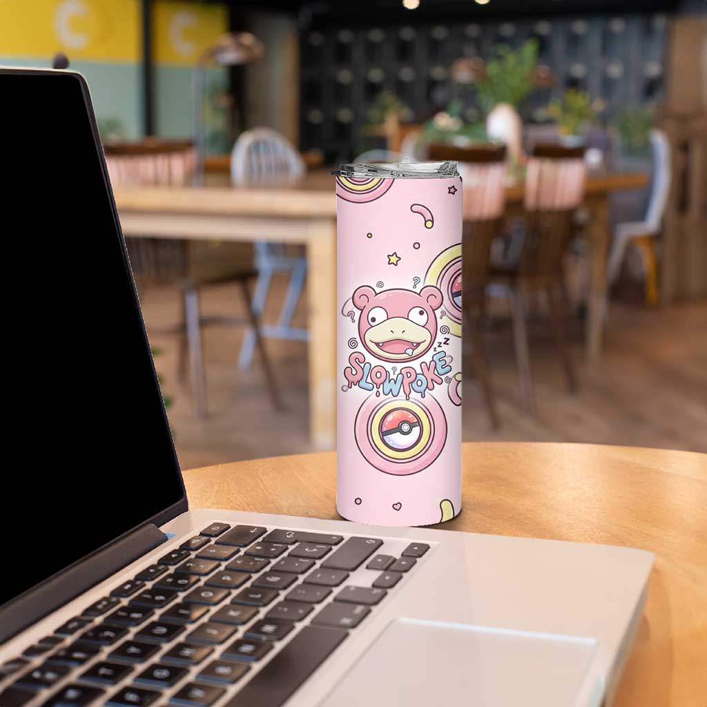 Slowpoke Skinny Tumbler Sleepy Bubblegum Daydream Art
