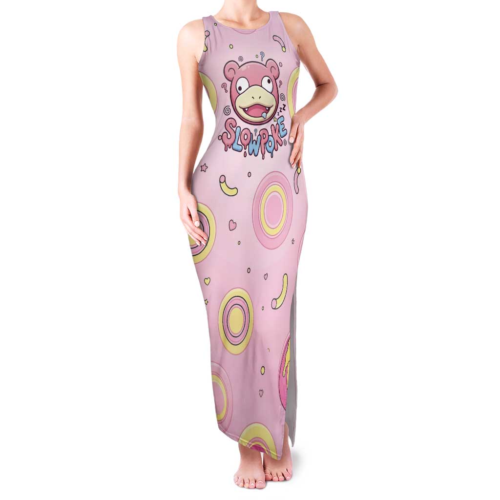 Slowpoke Tank Maxi Dress Sleepy Bubblegum Daydream Art