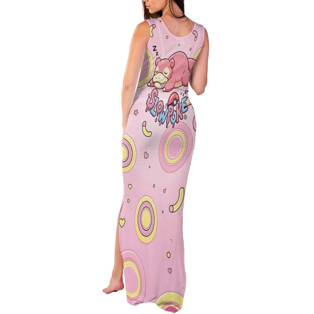 Slowpoke Tank Maxi Dress Sleepy Bubblegum Daydream Art