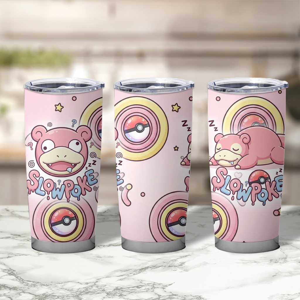 Slowpoke Tumbler Cup Sleepy Bubblegum Daydream Art