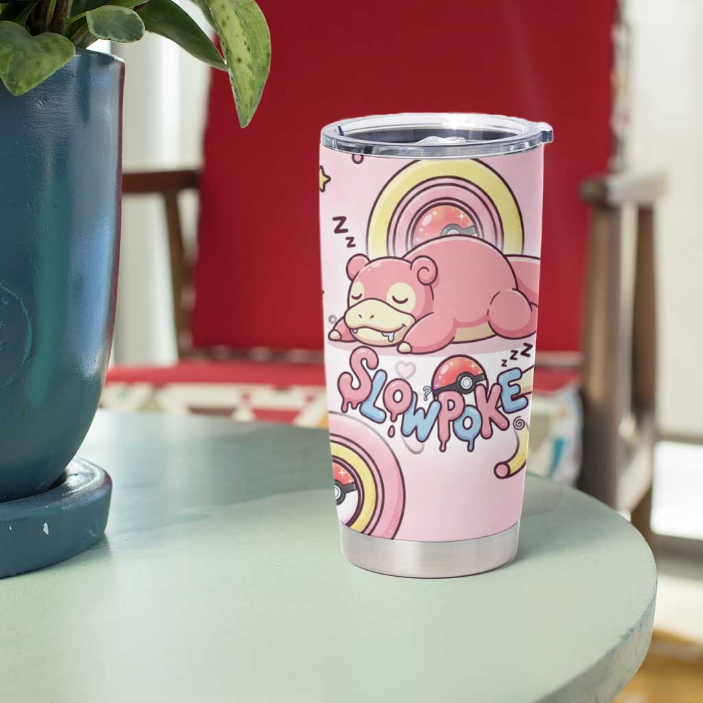 Slowpoke Tumbler Cup Sleepy Bubblegum Daydream Art